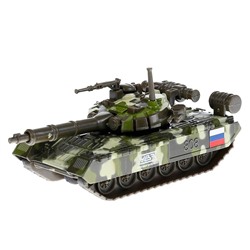 Машинка металлическая «Танк T-90» 12 см, подвижные детали, инерционная