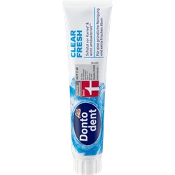 Dontodent Zahnpasta clear fresh Антибактериальная освежающая зубная паста с повышенным содержанием цинка, 125 мл