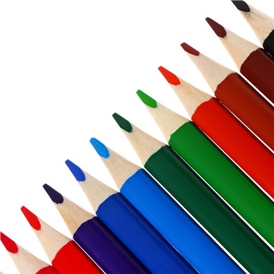 Набор карандашей цветных Красин "Поле чудес", трёхгранные, заточенные, европодвес, 12 штук