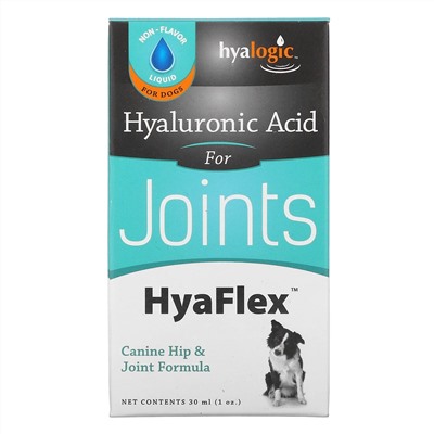 Hyalogic, Гиалуроновая кислота, HyaFlex, для собак, 30 мл (1 унция)