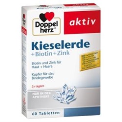 Doppelherz (Доппельхерц) aktiv Kieselerde + Biotin + Zink Tabletten 60 шт