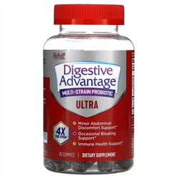 Schiff, Digestive Advantage, пробиотик из нескольких штаммов, ультра, 65 жевательных таблеток