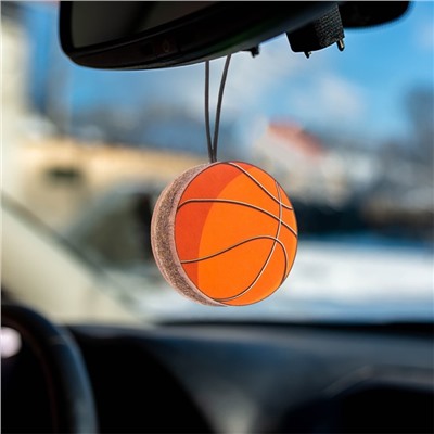Подвеска автомобильная Grand Caratt Баскетбольный мяч, дерево, войлок