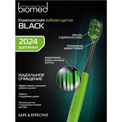 Зубная щетка Biomed Black, средняя жесткость