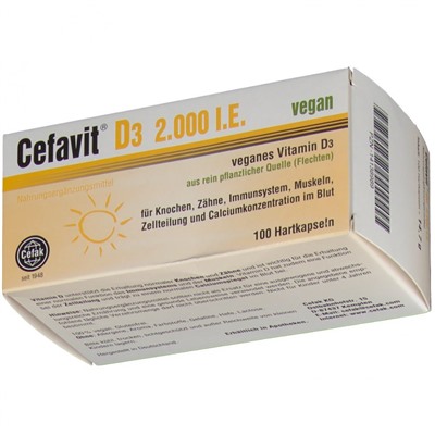 Cefavit (Цефавит) D3 2.000 I.E. vegan 100 шт