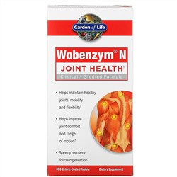 Wobenzym N, здоровье суставов, 800 таблеток, покрытых кишечнорастворимой оболочкой