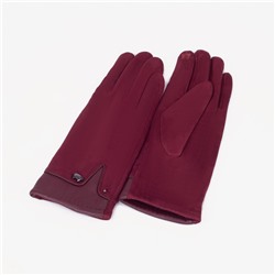 Перчатки женские, размер 7.5, без утеплителя, цвет бордовый