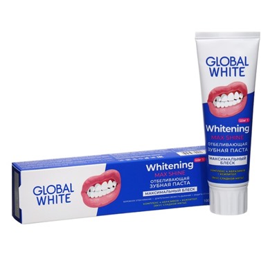 Зубная паста Global White Max Shine, отбеливающая, 100 г