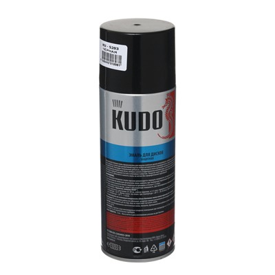 Эмаль для дисков KUDO черная, 520 мл, аэрозоль KU-5203
