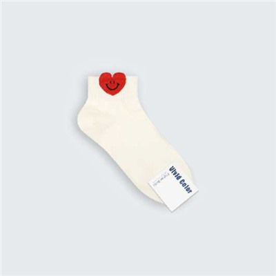 Носки коллекция "Сердце", укороченные, бежевые,арт.0313
