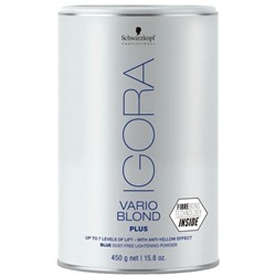 Осветляющий порошок Schwarzkopf Igora Vario Blond Plus (Шварцкоп Айгора Варио Плюс) 450 мл купить оптом, цена, фото - интернет магазин ЛенХим