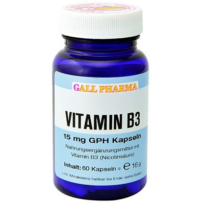GALL PHARMA Vitamin B3 15 mg GPH Капсулы, 60 шт
