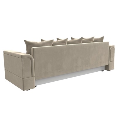 Прямой диван «Лига 005», механизм еврокнижка, микровельвет, цвет бежевый