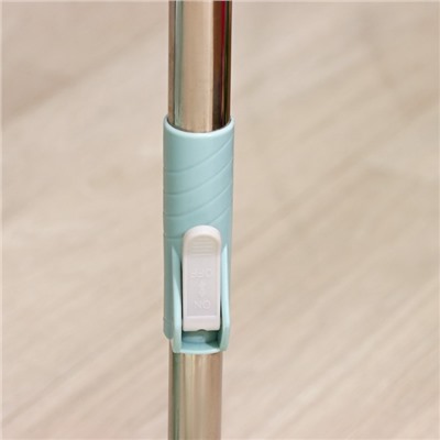 Швабра с отжимом и ведро с пластиковой центрифугой «Мини», 26×22 см, 7 л, телескопическая ручка 84-112 см, дополнительная насадка 15,5 см, цвет мятный