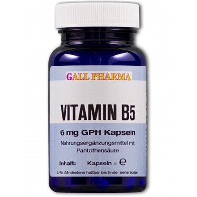 GALL PHARMA Vitamin B5 6 mg GPH Капсулы, 30 шт