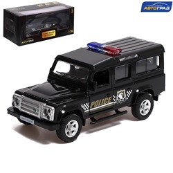 Машина металлическая LAND ROVER DEFENDER, 1:32, инерция, полиция