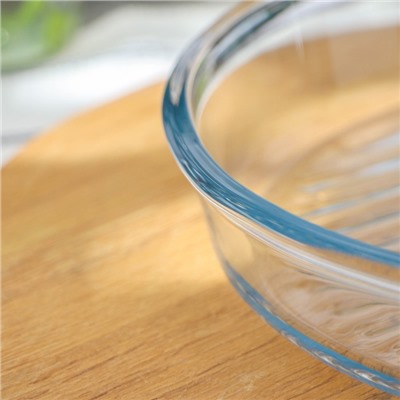 Форма для запекания из жаропрочного стекла Grill Borcam, d=26 см, круглая