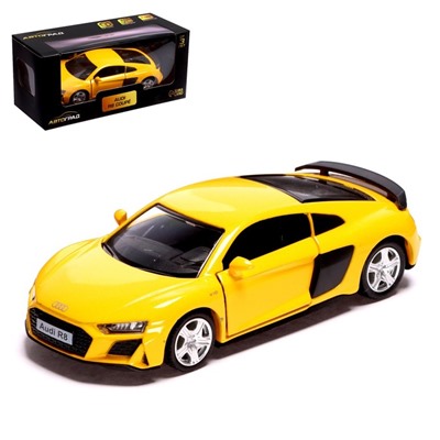 Машина металлическая AUDI R8 COUPE, 1:32, инерция, открываются двери, цвет жёлтый