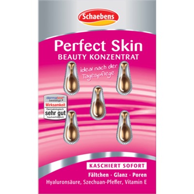 Schaebens Perfect Skin Шебенс Концентрат для кожи лица с гиалуроновой кислотой, перцем Сечуань и витамином Е, капсулы, 5 шт