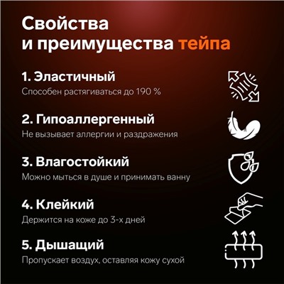 Кинезио - тейп, 5 см × 5 м, цвет камуфляж