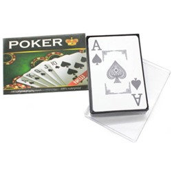 Карты для покера, пластиковые, 54 шт