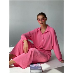 10750 Рубашка базовая розовая (остаток: 46)