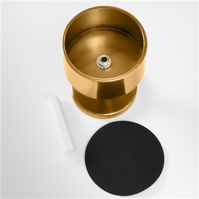 Подсвечник металл на 1 свечу d=7.5 см "Алессио" золото 9,5х9,5х17 см
