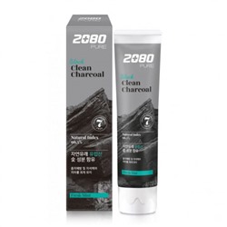 Отбеливающая зубная паста с УГЛЕМ И МЯТОЙ AEKYUNG 2080 Black Clean Charcoal Toothpaste(125 гр)-20% Мятое