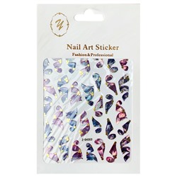Nail Art Sticker, 2D стикер Z-D4303 (металлик, золото)