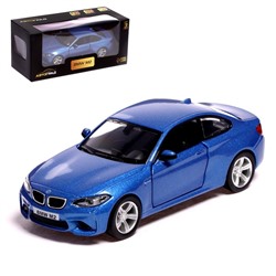 Машина металлическая BMW M2 COUPE, 1:32, инерция, открываются двери, цвет синий