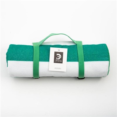 Полотенце пляжное с ручками Этель «Полосы зеленые», 70*140 см,250гр/м2,100%п/э