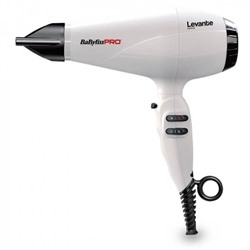 Фен BaByliss BAB6950WIE LEVANTE-HQ, 2100 Вт, 2 скорости, 3 режима, 2 насадки, ионизация белый   7909