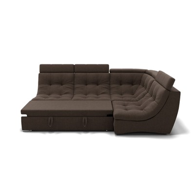 Угловой диван «Монако 3», механизм венеция, универсальный, велюр, цвет гелекси лайт 004