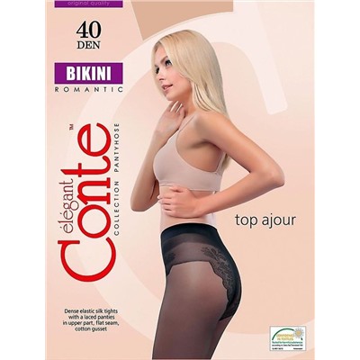 CON-Bikini 40/4 Колготки CONTE ажур трусики