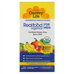 Country Life, Realfood Organics, Men's Daily Nutrition, 120 таблеток