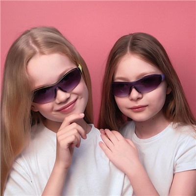 Очки солнцезащитные детские "OneSun", оправа полоса, дужки микс, 13.5х12х4 см