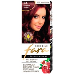 Краска для волос FARA (Фара) Eco Line Green, 5.5 красное дерево