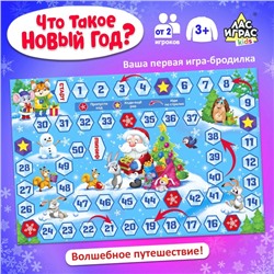 Новогодняя настольная игра «Что такое Новый год?», от 2 игроков, 3+