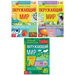 Набор обучающих книг «Окружающий мир», 3 шт.