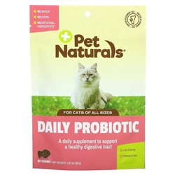 Pet Naturals of Vermont, ежедневный пробиотик, для кошек, 30 жевательных таблеток, 36 г (1,27 унции)