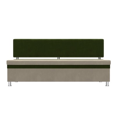 Кухонный прямой диван «Стайл», микровельвет, цвет бежевый / зелёный