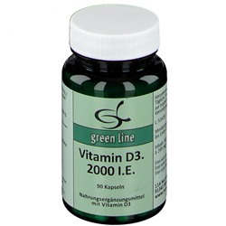 green (грин) line Vitamin D3 2.000 I.E. 90 шт