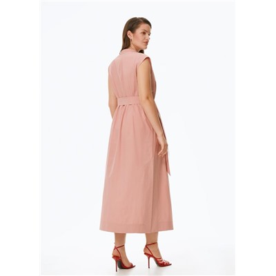 Платье-миди из хлопка розовое LALIS