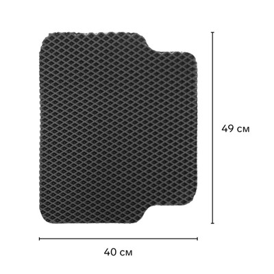 EVA-коврики автомобильные, универсальные, L (средний размер), без окантовки, черные, набор