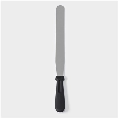 Лопатка-палетка с пластиковой ручкой, прямая, 37 см, рабочая часть 25 см, цвет чёрный