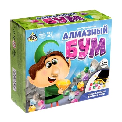 Настольная игра на везение «Алмазный бум», поиск кристаллов, 2-4 игрока, 5+