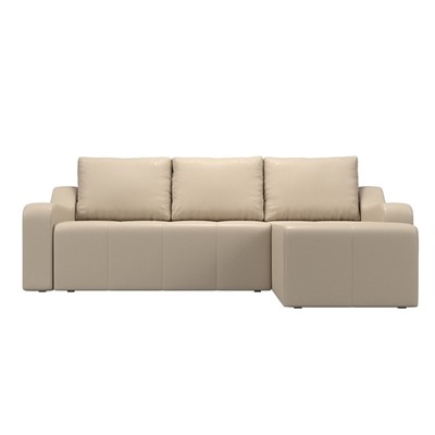 Угловой диван «Элида», правый угол, экокожа, цвет бежевый