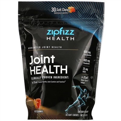 Zipfizz, Joint Health, соленая карамель, 30 жевательных таблеток