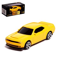 Машина металлическая DODGE CHALLENGER SRT DEMON, 1:64, цвет жёлтый