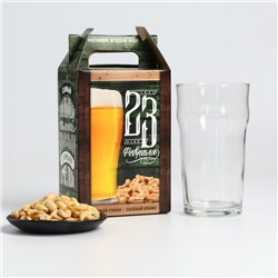 Подарочный набор «23 февраля»: пивной стакан 570 мл., солёный арахис 100 г. (18+)